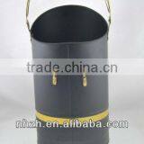 Home Fireside 17inch Matte Black Metal Coal Scuttle thumbnail-2