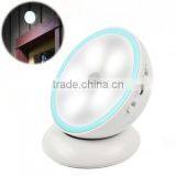 Magnetic Rotate IR Motion Sensor Staircase Floor Closet Rechargeable LED Wall Night Light thumbnail-1