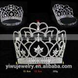 2016 Large Pageant Rhinestone Ornament Hair Crowns Bulk Princess Rhinestone Tiaras H172-139 thumbnail-2