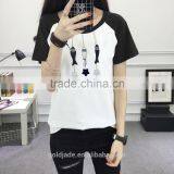 Custom Fashionable Logo Printing Women Round Neck Short Sleeves T Shirt thumbnail-2