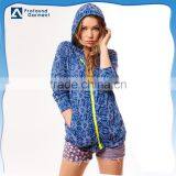 Wholesale OEM New Fashion Custom High Quality Long Sleeve Zipper Blank Camo Hoodie Sweatshirt for Women thumbnail-1