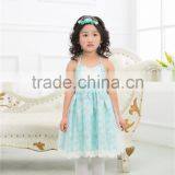 Newest Design Sling Fashion Kids Party Wear Girl Dress Baby Floral Backless Dress thumbnail-1