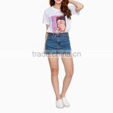 Customize printing of women's t- shirt, printing t shirt