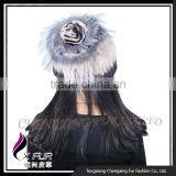 CX-C-121F OEM/ODM New Design Rex Rabbit Fur Headwear Furry Winter Hat thumbnail-2