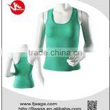 Womens Polyester Cotton Yoga Fitness Singlet Tank Top thumbnail-1
