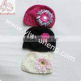 Hot Sale Baby Comfortable Soft Caps,baby Knit Beautiful Hat With Flower thumbnail-1