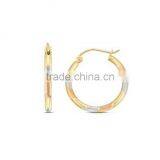 Tri Color Gold Plated Hoop Earrings thumbnail-1
