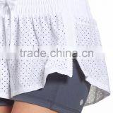 MGOO OEM Service Double Layer Performance Shorts Perforated Dri Fit Sports Short Pants With Drawstring Waist thumbnail-5