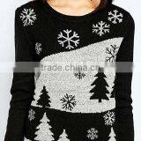 Ugly Christmas Knitted Pullover Cotton Crew Neck Sweater For Women on 2016 thumbnail-2