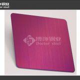 Hot Sale 304 Purple HL Decorative Stainless Steel Sheet thumbnail-1