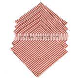 100% Cotton Red Striped Table Cloth From India thumbnail-5