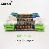 Premium Quality Unisex Basketball Kelly Green Wax Shoe Laces for Casual Sports Sneakers All Sizes Waxed Cord Shoestrings Factory thumbnail-1