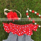New Girls Apple Dress Girls Boutiques Dress Kids Pillowcase Dress Kids Back to School Dress With Necklace and Headband thumbnail-3