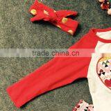 2016 Valentine's Day Baby Girl Clothes Hot Sell Outfits Heart Aztec Pant With Matching Necklace and Headband Set thumbnail-2