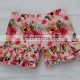 2017 Summer Little Angel Beautiful Flower Ruffle Shorts Baby Girls Lovely Rosa Ruffle Shorts thumbnail-1