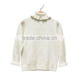 Girl High Collar 100% Cotton Fashion Knitting Sweater Pullover thumbnail-1