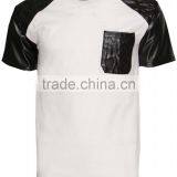 Guangzhou Shandao Men 180g 95% Cotton 5% Spandex Summer With Pocket O-Neck Short Leather Sleeve Tshirt thumbnail-3