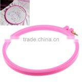 High Quality Embroidery Supplies Fuchsia Plastic Punch Embroidering Hoop thumbnail-4