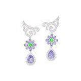 Luxury Stylish Earrings Multicolor Crystal Drop Earrings For Women Design