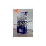 Point Of Purchase Cardboard Displays 2 Tiers for Cosmetic Retail Store , White thumbnail-1