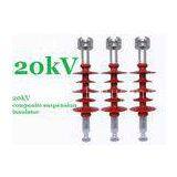 Red 20kV Polymer Suspension Insulators Minimum Creepage Distance 750mm