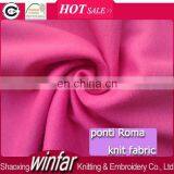 Winfar Hot Sell Plain Dyed Polyester Rayon Spandex 245GSM Ponte Roma Knit Fabric thumbnail-1