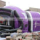 hot sale promotion oxford purple giant inflatable football helmet sports tunnel