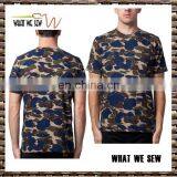 Blue Brown Colors Camo Sublimation Printing T-shirts Fashion Summer T-shirts Custom thumbnail-1