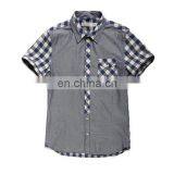 T-MSS021 Top Quality Splicing Slim Fit Casual Summer Style Fashion Men Shirt thumbnail-5