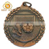 Antique Brass Metal Football Medal