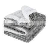 Hot Sale Wholesale Thick Double Flannel Sherpa Lambskin Blanket thumbnail-2