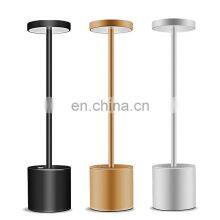 Noble Modern Spa Aluminum Rechargeable Battery Operated Wireless Led Hotel Table Lamp thumbnail-4