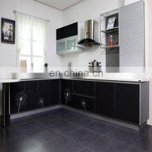 Gentle Man Cooking House Design Black Solid Wood Kitchen Cabinet thumbnail-1