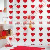 Hearts Shower Curtain Fabric Polyester Shower Curtain thumbnail-1