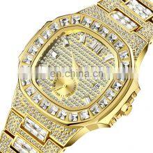 MissFox V299 New Model Square Diamond Watch for Man Fashion Wedding Gift Wristwatches Waches Luxury Man Watch