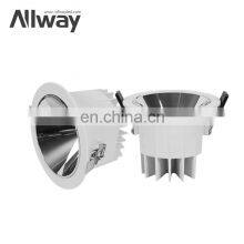 ALLWAY High Brightness Recessed Anti Glare Aluminum Dimmable Cob Down Light Led Downlights thumbnail-2