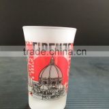 1.5oz Printing Frosty liquor glass cup with castle design