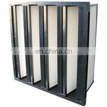 Large air volume medium efficiency filter ABS air filter plastic flange frame W-type V-type combined filter