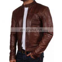 Men's Fashion 2020 Leather Jacket for Winter Brown Color thumbnail-4