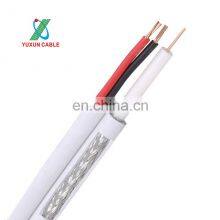 Лучшая цена. Комплект коаксиального кабеля RG6 2C Siamese Cable RG6/U с двухпроводным электрическим кабелем питания