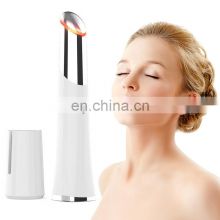 OEM logo heat thermal electric massage dark circles remover sonic vibration eye massager