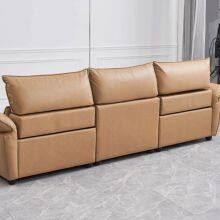 New Hidden Control Panel Function Sofa Italian Double Armrest Headrest Adjustable Combination Sofa Furniture thumbnail-3