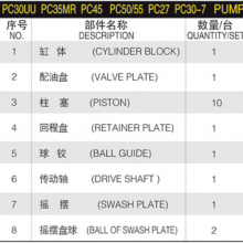 Hydraulic Spare Part PC30uu PC35mr PC30-7 PC45 PC50 PC55 PC27 Excavator Hydraulic Pump Parts for Komatsu Spare Repair Kit thumbnail-6