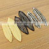 OB013 Wholesale Detail Hand Carved Leaf Bone Beads thumbnail-1