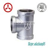 ISO SGS Malleable galvanized malleable iron thread pipe fittings Manufacturer 130 Tee
