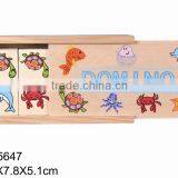 China Online Shopping 28 Pcs Hot-sale Sea Animal Baby's Safety Gift Small Size Puzzle Wooden Boxkids Domino Game Set thumbnail-5