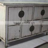 White Distressed Antique Sideboard Cabinet thumbnail-1