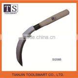 Steel Grass Tooth Sickle 34cm With Wooden Handle on Hot Sale thumbnail-2