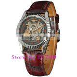 New Casual Fashion Watch WINNER Women Automatic Mechanical Watch Leather Strap Dress Watches For Ladies Best Gift Wristwatches thumbnail-2