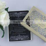 Charming Clear Acrylic Wedding Invitations With White Silk Screen Printing & Laser Cut Box thumbnail-1